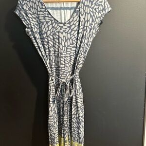 Boden Blue and White Patterned Dress